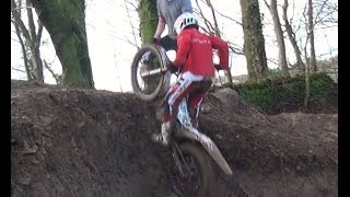 Riding Muddy Dugout Banks for Trials amp Extreme Enduro MotorcyclesPart 2 [upl. by Elsworth]