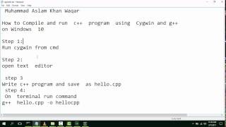 How to Write Compile and Run C program on Windows using Cygwin and g compiler  Urdu Tutorial 1 [upl. by Lissi707]