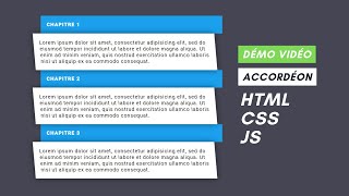 Démo  Accordéon Moderne en JAVASCRIPT [upl. by Ellswerth]