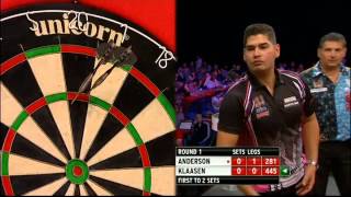 PDC World Grand Prix 2013  First Round  Anderson VS Klaasen [upl. by Sarazen254]