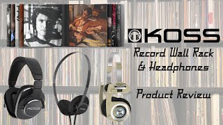 KOSS  Record Wall Rack amp Headphones  Product Review  Vinyl Community [upl. by Sateia124]