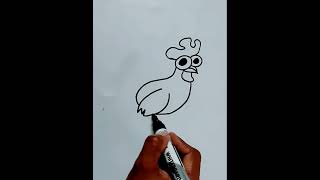 Easy chicken drawing art craftandeducation drawing siyaaarteducation artandcraft [upl. by Nylsirhc]