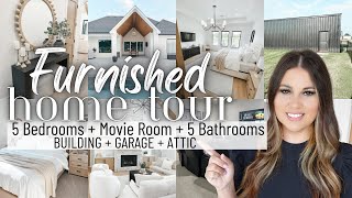 New Home FURNISHED HOME TOUR 2023  2023 DREAM HOME Furnished Home Tour  NEW HOUSE Tour w LINKS [upl. by Robby]