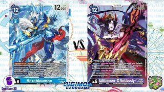 DIGIMON TCG Local match Hexeblaumon Blue vs Lilithmon X Purple  NEXT DIMENSION [upl. by Vaughn]