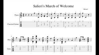 Sheet Music for Salieris March of Welcome by Mozart [upl. by Bridwell884]