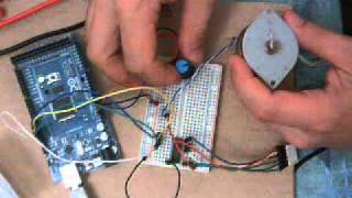 Arduino potenziometro stepper unipolare M54531P ULN2001 [upl. by Leyla801]