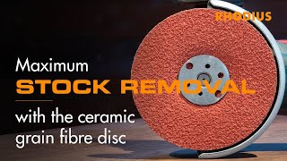 Maximum stock removal with the KFX ceramic grain fiber disc [upl. by Iteerp270]