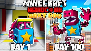 I Survived 100 DAYS as BOXY BOO in HARDCORE Minecraft [upl. by Eiuqnom]