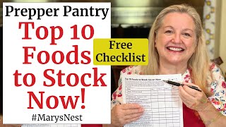 Top 10 Foods to Stock Up On Now for Your Prepper Pantry [upl. by Yajiv]