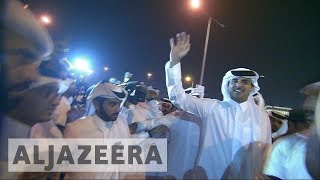 🇶🇦 Thousands celebrate Sheikh Tamim homecoming in Qatar  Al Jazeera English [upl. by Nallac967]