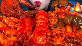 ASMR SPICY SEAFOOD BOIL makanan laut pedas 먹방 MUKBANG MASSIVE Eating Sounds [upl. by Axela677]