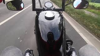 Harley Sportster 48  Penzl V2 Speed Soundtest bei Fahrt [upl. by Secunda]