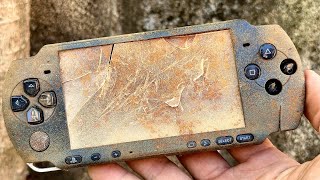 Full Restoration PSP 3000 old game console with many surprises great game  Restore broken game boy [upl. by Ozen]