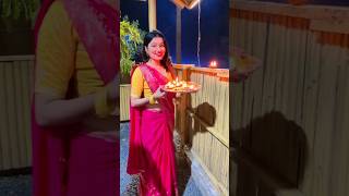 Sanjana Yaduvanshi Ne jalaye Dipawali ke dip  Saja Do ghar ko Gulshan Sa  YouTube shorts [upl. by Ahker]