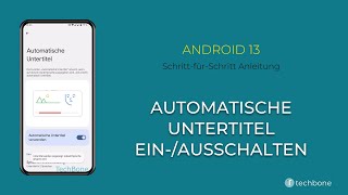 Automatische Untertitel einschalten oder ausschalten Android 13 [upl. by Lessard]