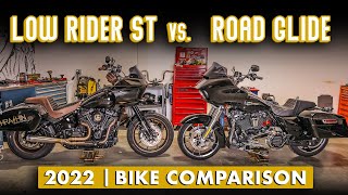 2022 HarleyDavidson Low Rider ST vs 2022 HarleyDavidson Road Glide Comparison [upl. by Madelina347]