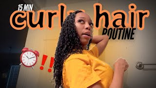 my 15min curly hair routine  Tamani N’vae [upl. by Gobert]