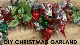 DIY Christmas Garland  How to Make a Garland for Door or Mantle [upl. by Spanjian]