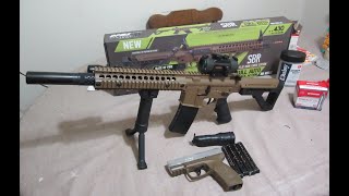 DPMS SBR FULL AUTO BB Rifle by Crossman Panther Arms [upl. by Pronty]