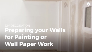 How to Prepare a Wall for Paint or Wallpaper  DIY Projects [upl. by Akeirahs]