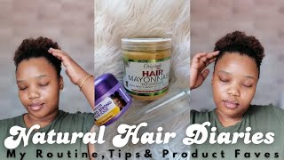 tips to growing natural hair  routine and product faves✨ Tsholo M [upl. by Einnek]