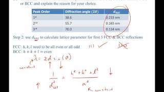 XRD Xray diffraction worked example problem [upl. by Oad]