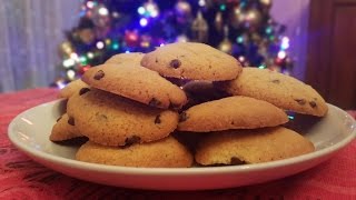 Cookies Americani  Ricetta facile e veloce biscotti con gocce di cioccolato ITA [upl. by Iarahs923]