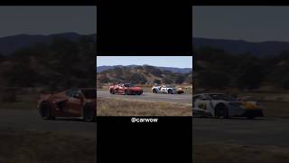 C8 Corvette Z06 vs Ford GT Roll Race carwow shorts [upl. by Lamee]