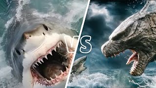 Megalodon vs Bloop and Mosasaurus  Can You Guess Which Prehistoric Monster Is Real [upl. by Silvester]