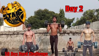 Day 2  50 Day Hard Challenge  Ajii Gym Vlogs gym challenge gym boy attitude gymboy ajii [upl. by Tewfik]