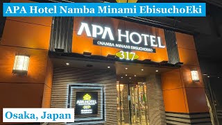 APA Hotel Namba Minami EbisuchoEki Osaka Japan 2024  Excellent Location  Quick Tour [upl. by Yecac]