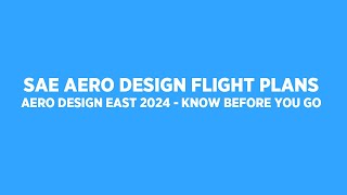 Aero Design East 2024  Know Before You Go [upl. by Renckens]