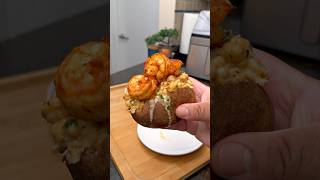 Air Fryer Loaded Seafood Baked Potatoes 🥔 [upl. by Selbbep]