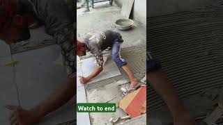 tile floor youtube how tilestyle funny how to cut tile [upl. by Edi]