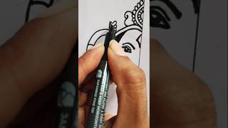 Ganapati drawing easy mathod YouTube short [upl. by Lontson]