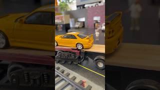 Dodgy Delivery 🚚💨 Nissan R33 GTR to the Dealership Pop Race Model diecast diorama r33 skyline [upl. by Inait]