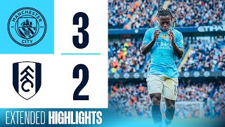 EXTENDED HIGHLIGHTS  Man City 32 Fulham  Kovacic brace in hard fought win [upl. by Alyacim]