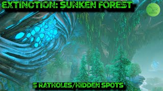 5 Of The Best RatholesHidden Base Locations On Extinction In The Sunken Forest 2021 SoloDuo  Ark [upl. by Bliss]