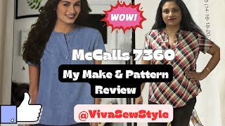 McCalls 7360 Classic Tunic Top  My Make and Pattern Review Sewing Tips and Buttonhole Troubles 😭 [upl. by Rene]