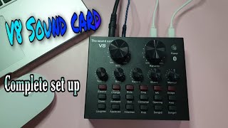 How to use V8 Sound Card  Complete set up and Sound Test [upl. by Nnad203]