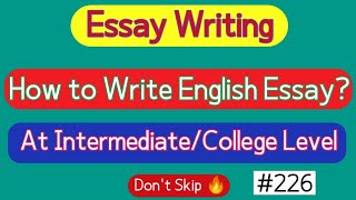 How to Write Essay at College Level  Essay Writing Tips 🔥 [upl. by Yedorb]