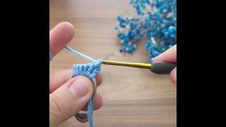 wow 👌👌 super easy crochet keychain making idea with woolen youtubeshorts crochet diy [upl. by Annahgiel]