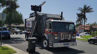 Ex  Calmet Services Peterbilt 320 N3 Amrep Garbage Truck Tackling on Friday Trash [upl. by Ytima]