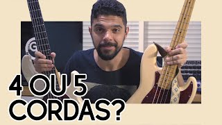 Qual é a diferença entre um baixo de 4 e 5 cordas [upl. by Dekeles135]