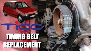 Daewoo Tico replacement of timing belt [upl. by Boleyn]