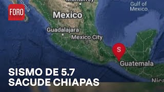 Se registra sismo de magnitud 57 con epicentro en Villaflores Chiapas  Las Noticias [upl. by Tteve808]