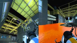 Portal 2  Gelocity corrida maluca em Split Screen [upl. by Evol795]