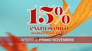 Scopri la promo di ottobre extra 15 su calzature dal prezzo outlet50 extra 10 abbigliamento [upl. by Aennaej]