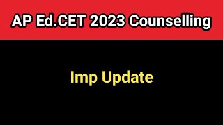 AP EdCET 2023 Counselling sampathinformation [upl. by Galan]