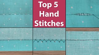 Top 5 Hand Stitches for Garment Sewing  Most Popular [upl. by Patterman]